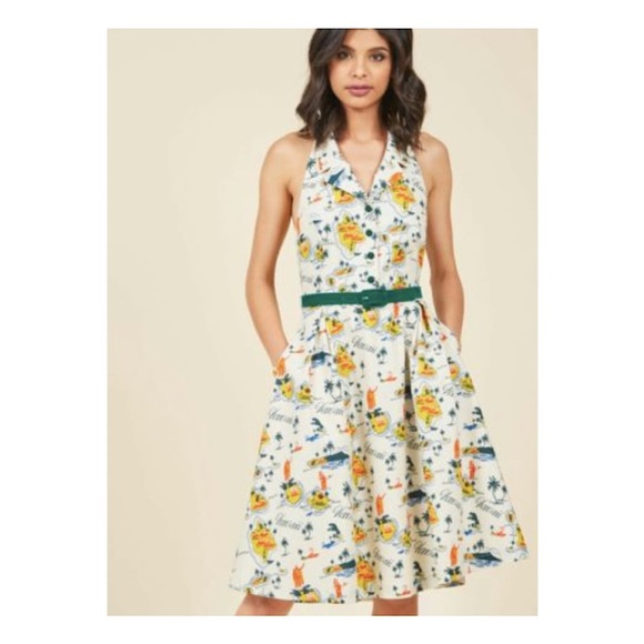 ✨FINAL PRICE✨ NWOT-Sz XL-Hawaii Island Halter dress with pockets 🌴😍 - Picture 2 of 15